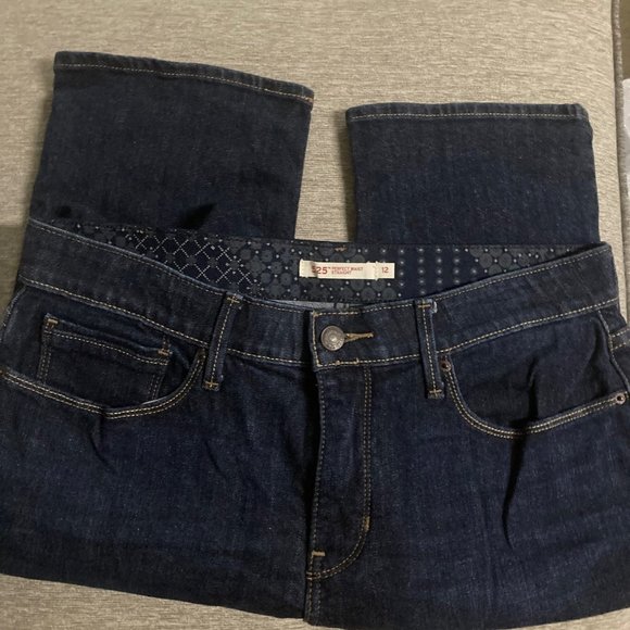 Levi's Denim - Levi's 525 Perfect Waist Straight Leg Women's Size 12  Mid Rise Dark Wash Jeans